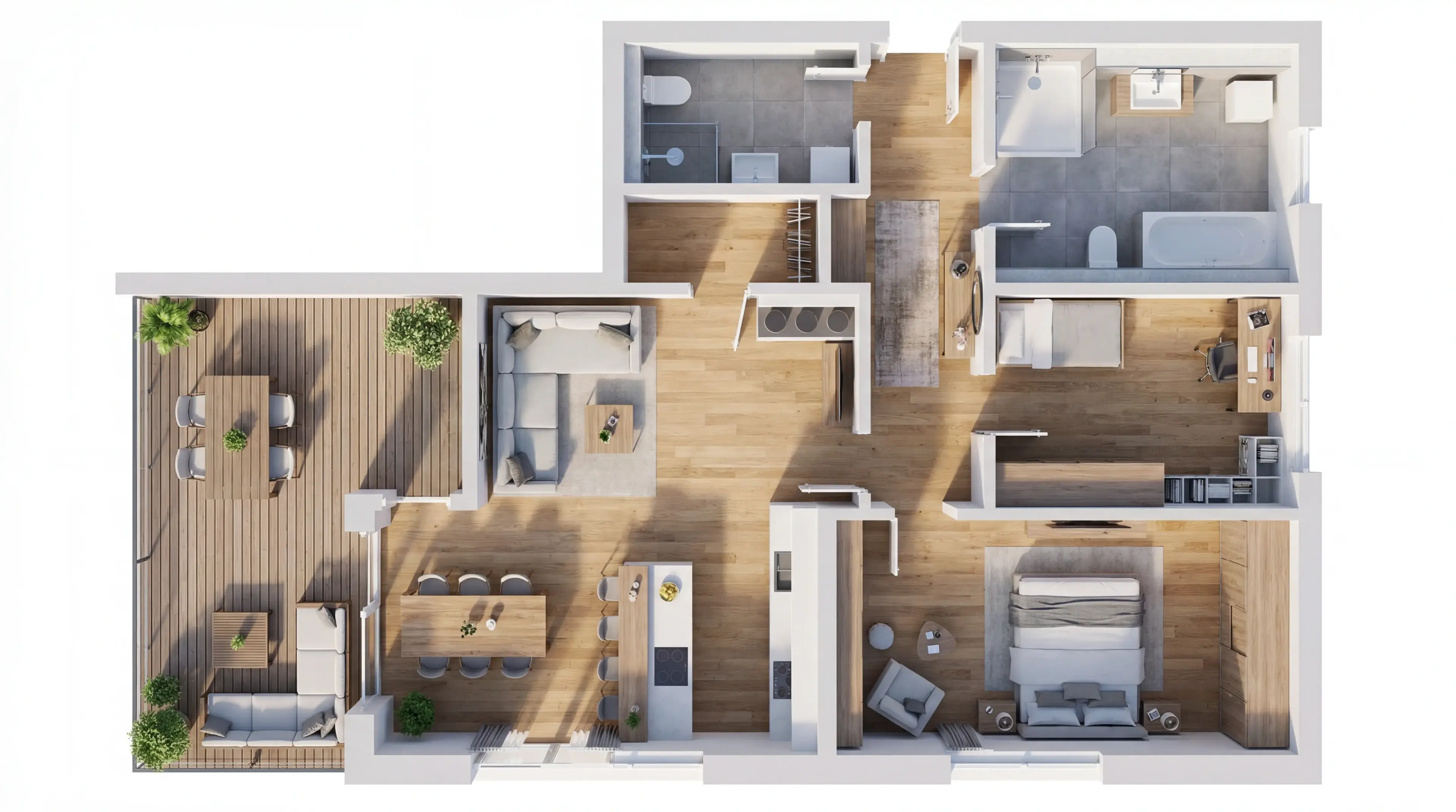 Wohnung 7 — 3D-Grundriss