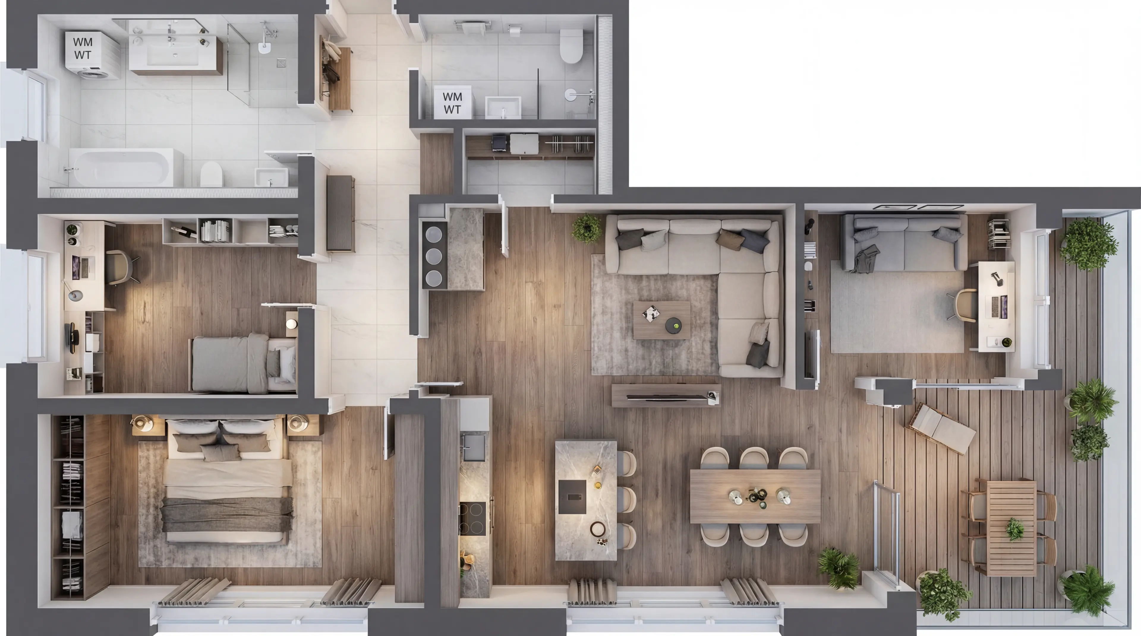 Wohnung 9 — 3D-Grundriss